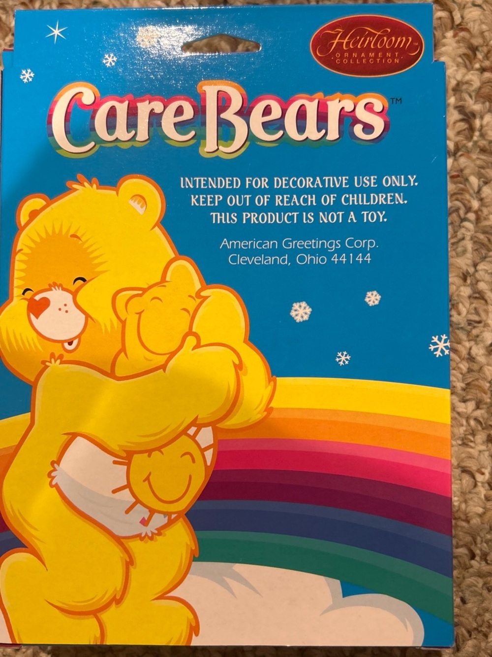 Care Bears Holiday Ornament Set with Blue Pink Yellow Accents - Picture 2 of 2